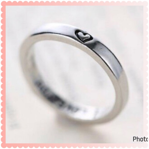 I LOVE YOU Silver Heart Ring / Band Size 6 Brand New Perfect Christmas Gift 🎁 - Picture 2 of 5